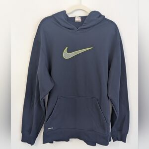 Nike thermal drawstring pullover hoodie blue size XL